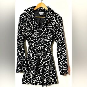 Anthropologie Luii Animal Print Belted Jacket